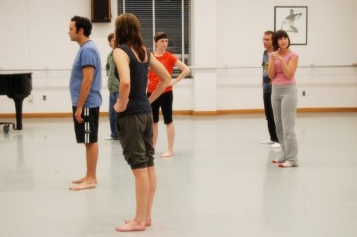 UT Dance Studio.  Learning our moves.